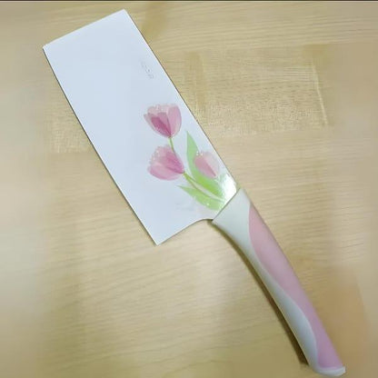 Premium 5 Pcs Flower Print Knife Set – Long-Lasting Stainless Steel Blades