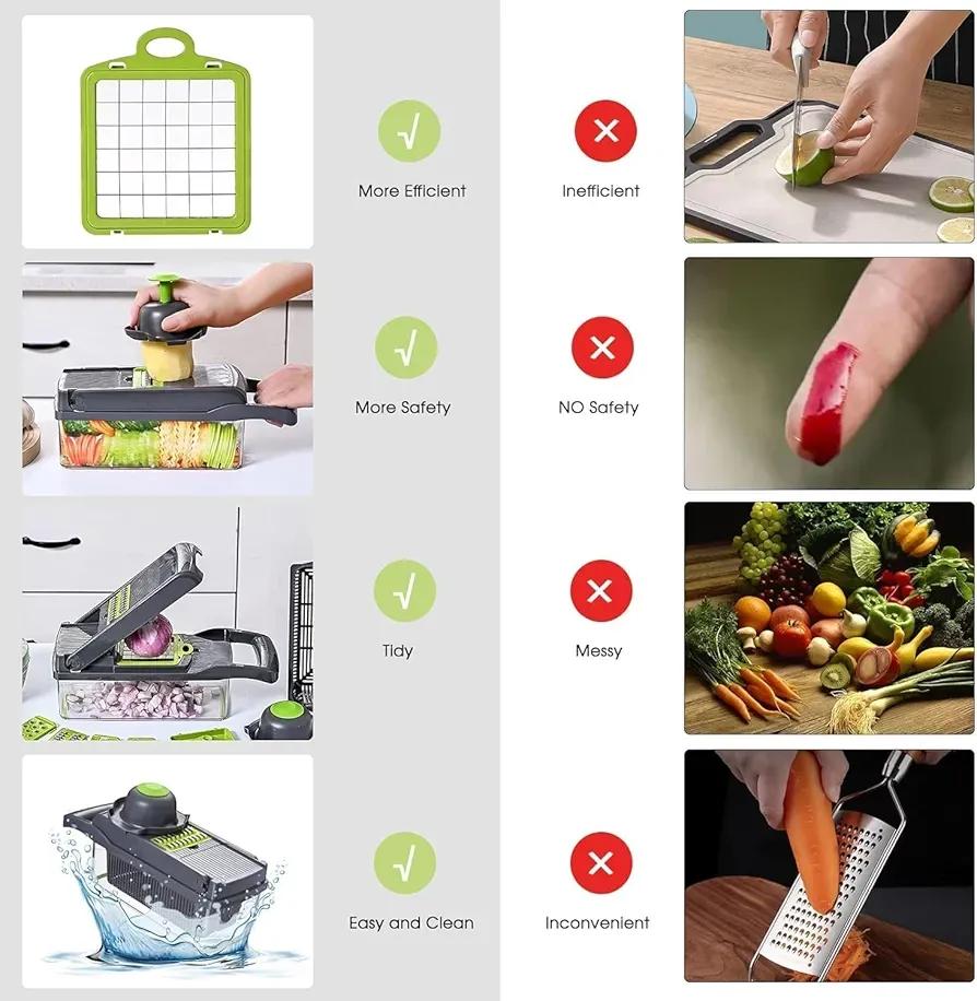 16-in-1 Vegetable Cutter & Chopper – Multifunctional Slicer, Dicer, Peeler & Fruit Cutter