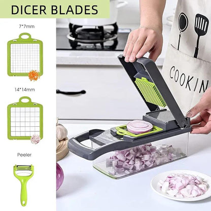 16-in-1 Vegetable Cutter & Chopper – Multifunctional Slicer, Dicer, Peeler & Fruit Cutter