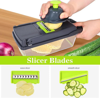 16-in-1 Vegetable Cutter & Chopper – Multifunctional Slicer, Dicer, Peeler & Fruit Cutter