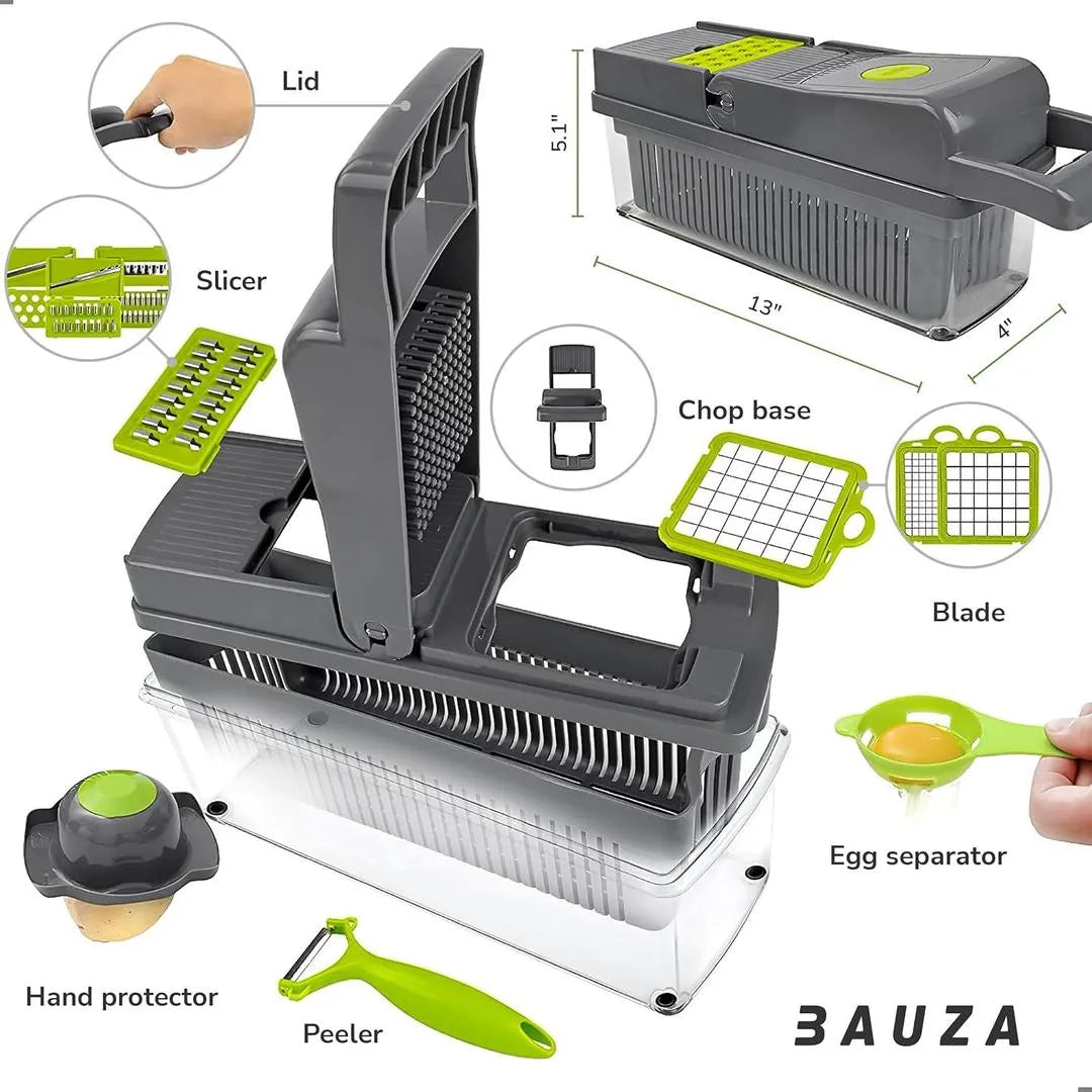 16-in-1 Vegetable Cutter & Chopper – Multifunctional Slicer, Dicer, Peeler & Fruit Cutter