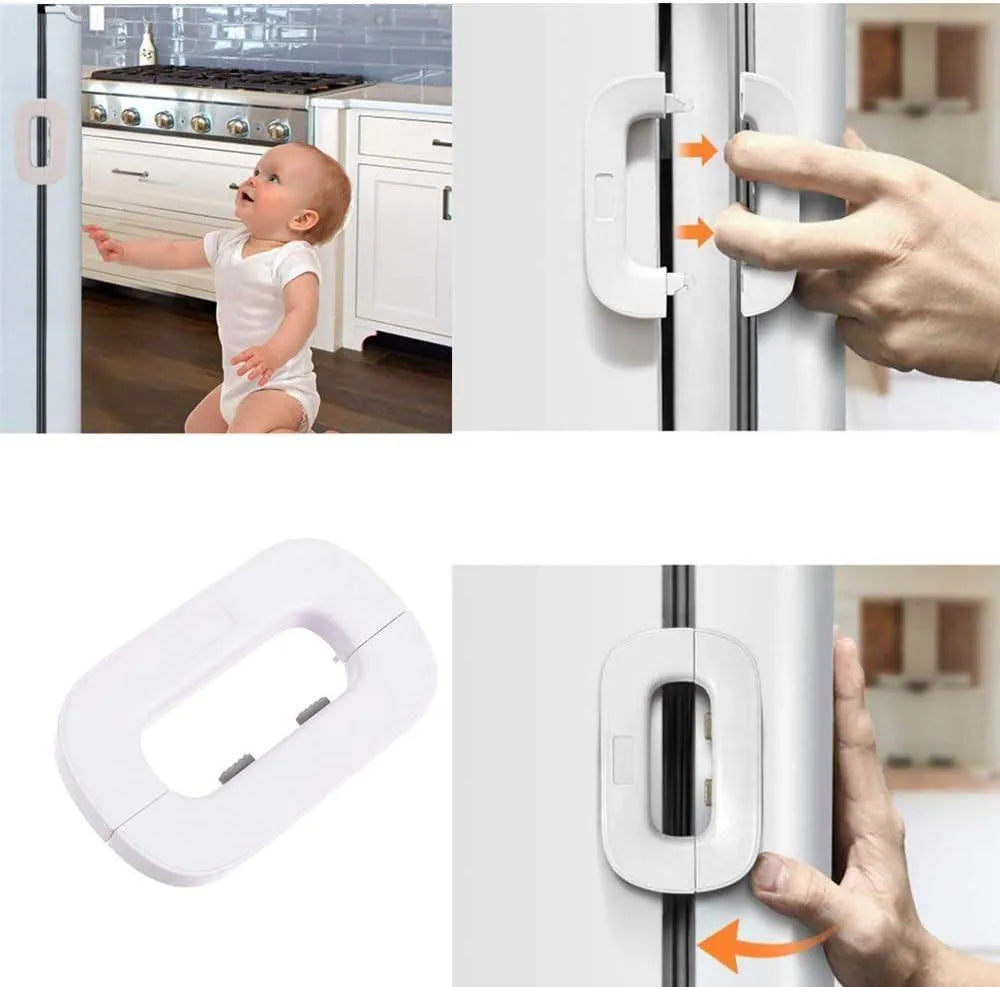 Multi-Purpose Child Safety Lock – Fridge, Cabinet, Cupboard & Drawer Lock (Punch-Free)