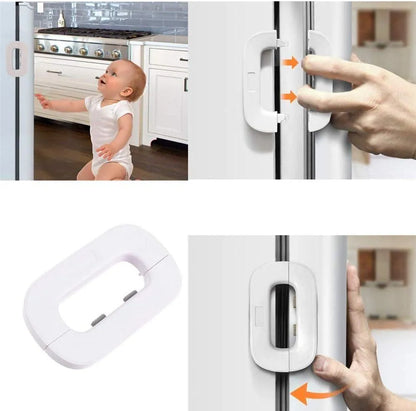 Multi-Purpose Child Safety Lock – Fridge, Cabinet, Cupboard & Drawer Lock (Punch-Free)