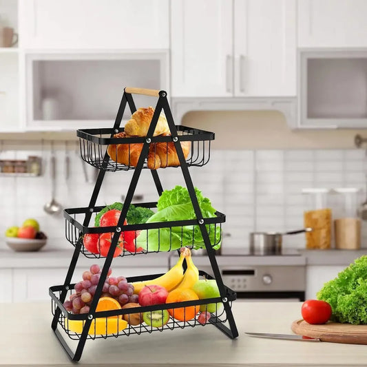 Black Kitchen Fruit Basket – Perfect for Fruits, Vegetables & Decor