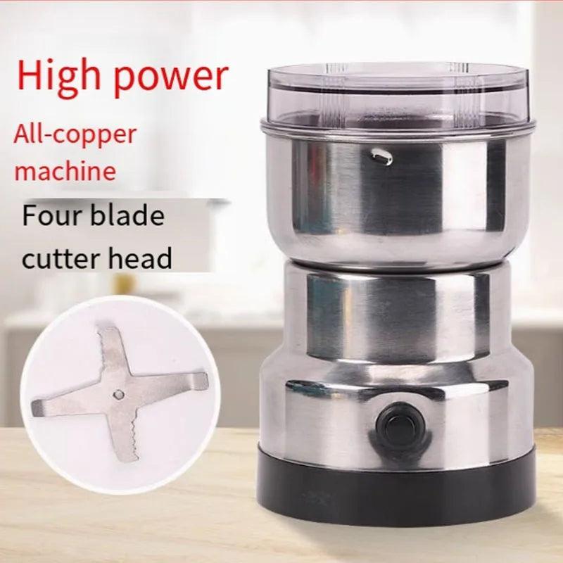⚡ Mini Electric Spice Grinder – Stainless Steel Coffee & Masala Grinding Machine (220V) | 1 Pc