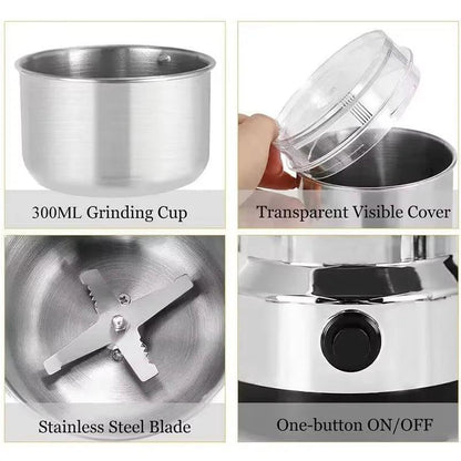 ⚡ Mini Electric Spice Grinder – Stainless Steel Coffee & Masala Grinding Machine (220V) | 1 Pc