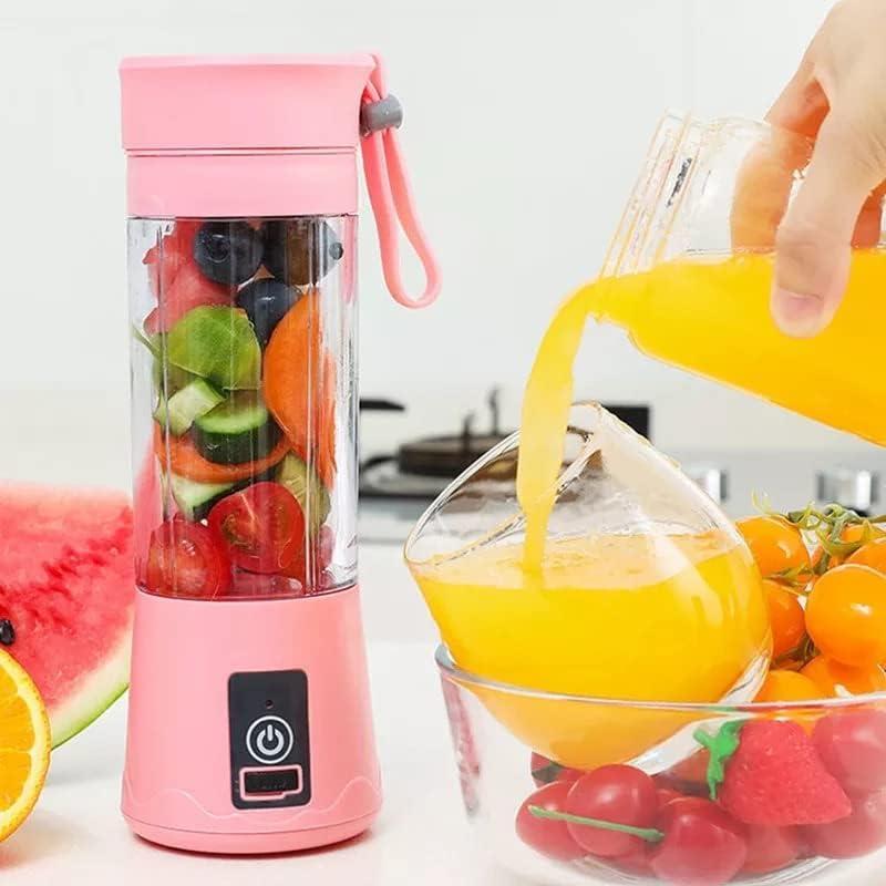 ⚡ 6-Blade Rechargeable Portable Juicer Blender – USB Electric Smoothie Maker | On-the-Go Fruit Mixer (1 Pc)