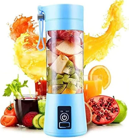 ⚡ 6-Blade Rechargeable Portable Juicer Blender – USB Electric Smoothie Maker | On-the-Go Fruit Mixer (1 Pc)