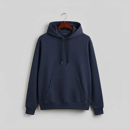 Men’s Micro Fabric Plain Hoodie – Lightweight Hooded Sweatshirt for Everyday Wear