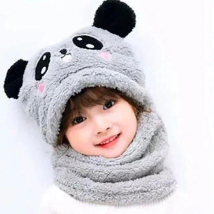 Cozy Wool Beanie & Neck Warmer Set for Kids (Ages 1–10) – Soft, Warm & Comfortable Winter Cap
