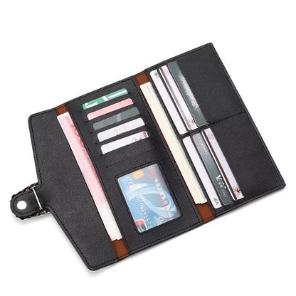 ✨ Women’s PU Leather Tri-Fold Clutch Wallet – Slim & Stylish