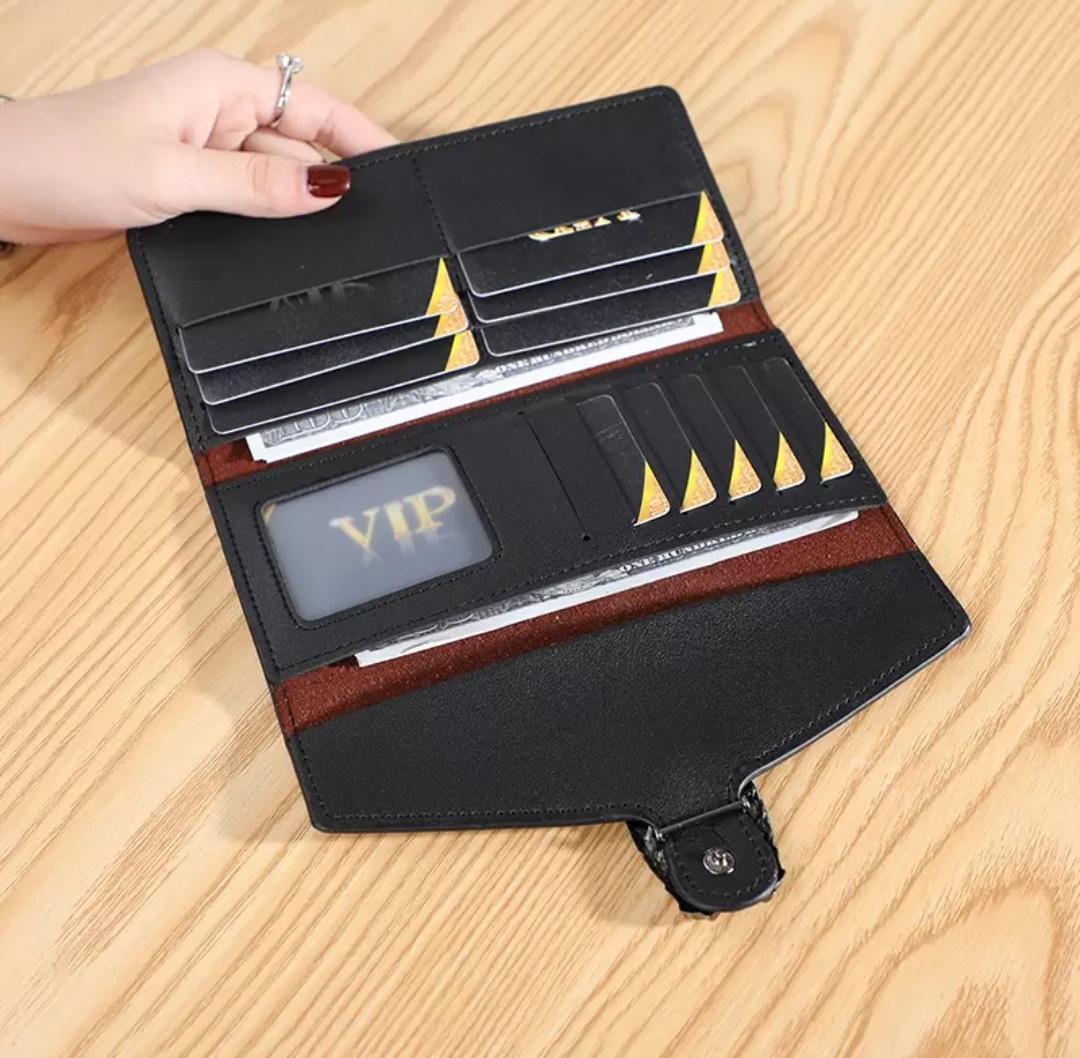 ✨ Women’s PU Leather Tri-Fold Clutch Wallet – Slim & Stylish