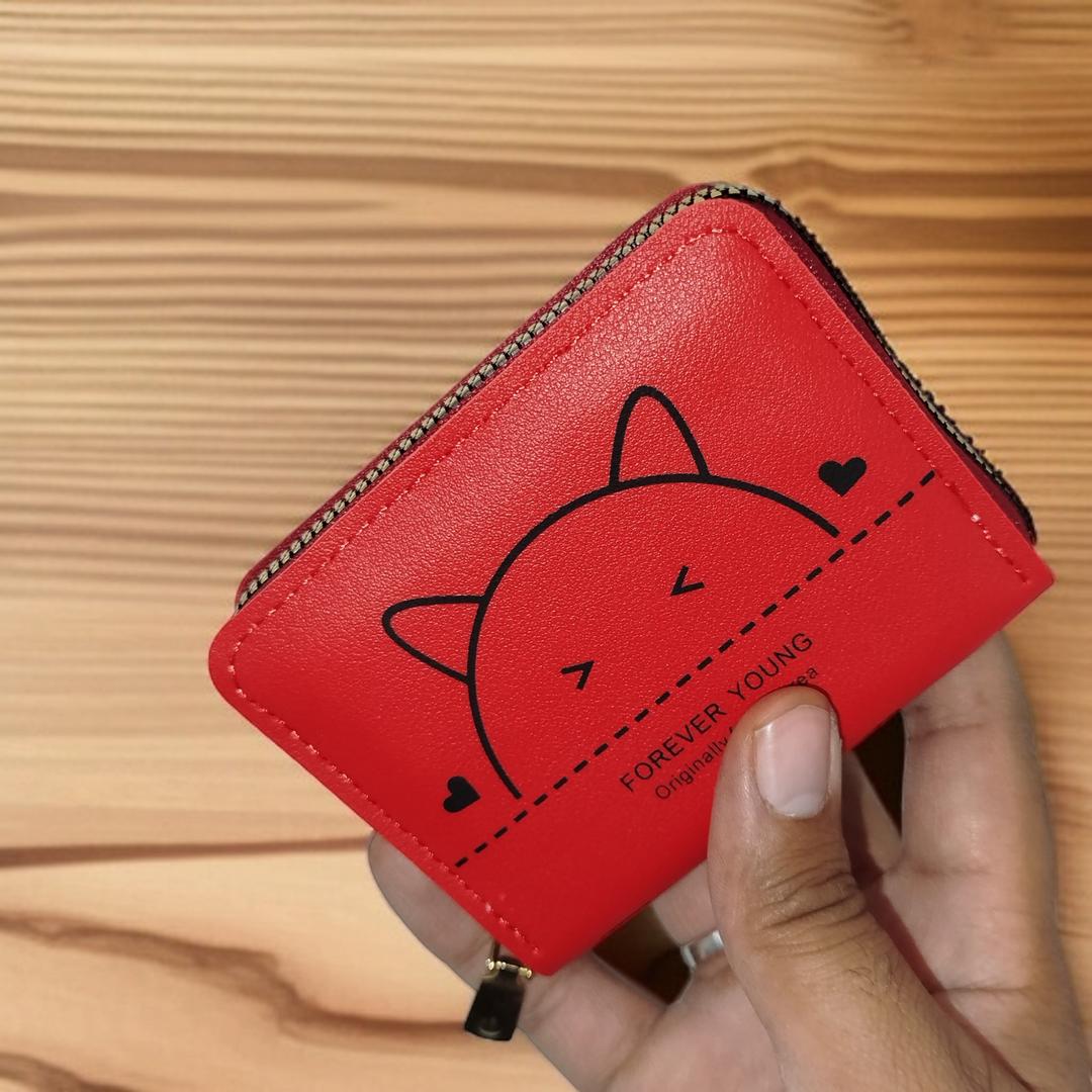 ✨ Women’s PU Leather Zipper Wallet – Compact & Stylish