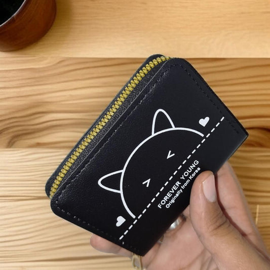 ✨ Women’s PU Leather Zipper Wallet – Compact & Stylish