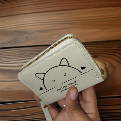 ✨ Women’s PU Leather Zipper Wallet – Compact & Stylish