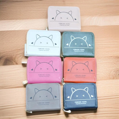 ✨ Women’s PU Leather Zipper Wallet – Compact & Stylish