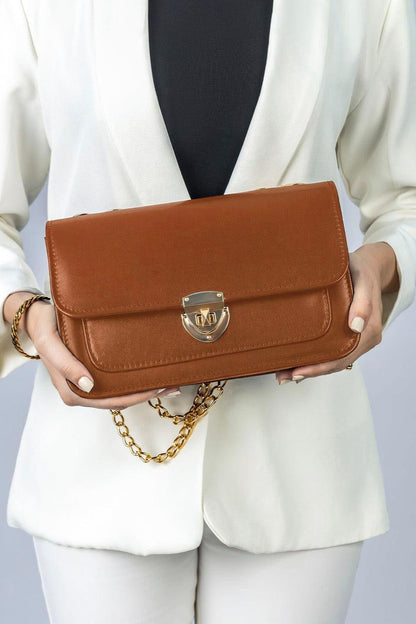 Girls' PU Leather Shoulder Bag – Unique Design, Compact & Stylish Handbag