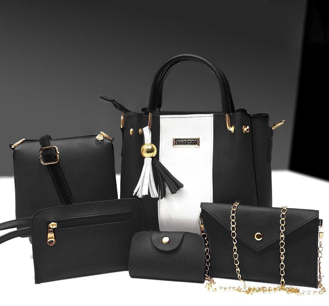 Women’s 5 Pcs PU Leather Handbag Set – Elegance in Every Piece