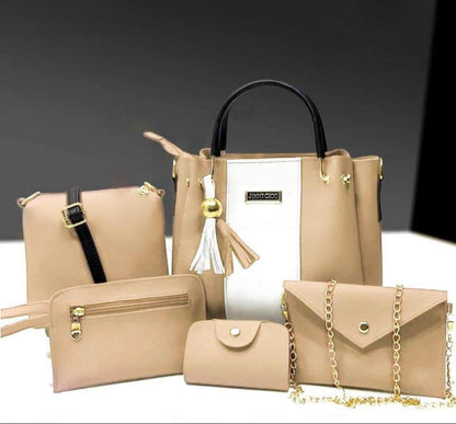 Women’s 5 Pcs PU Leather Handbag Set – Elegance in Every Piece