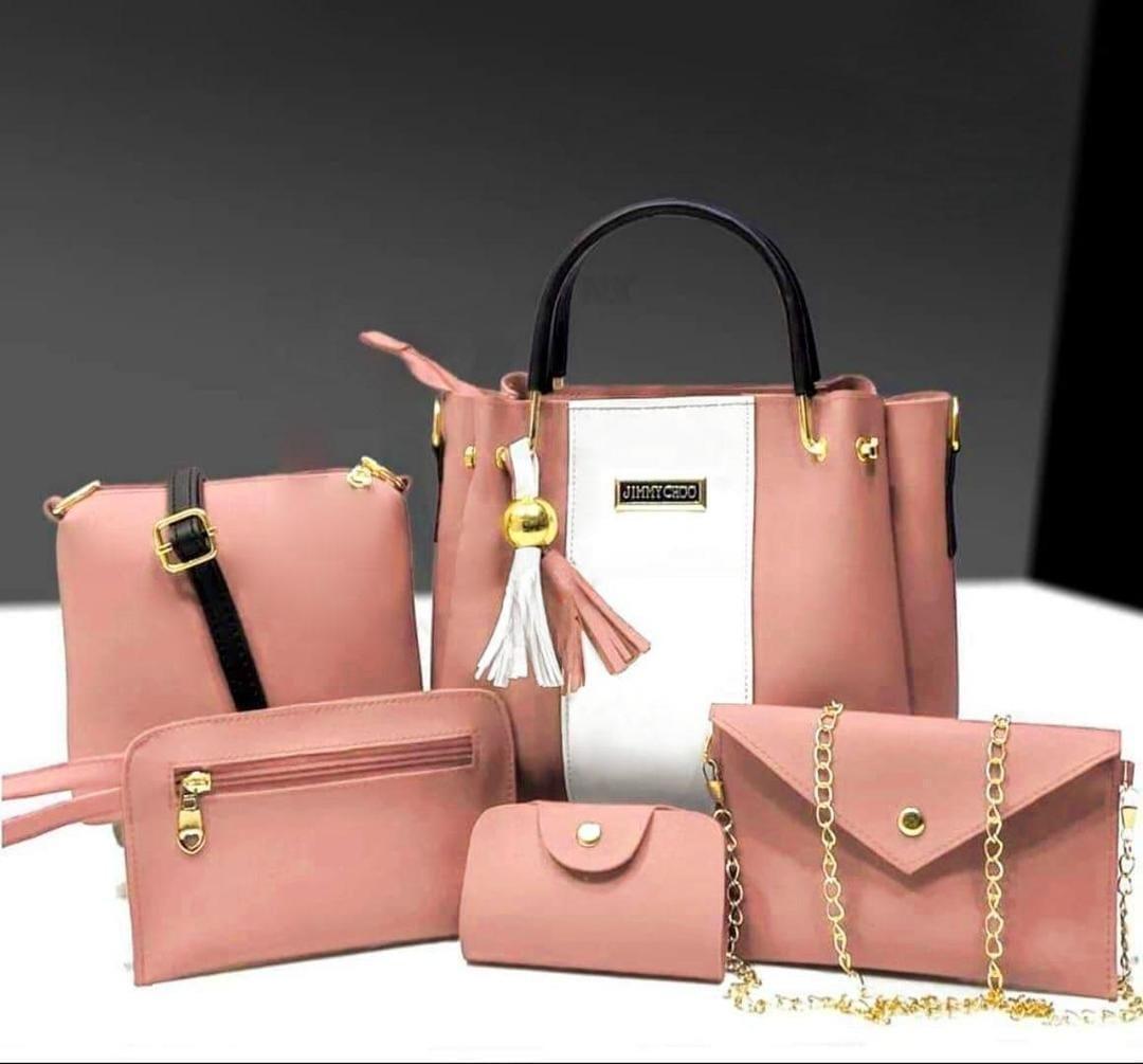 Women’s 5 Pcs PU Leather Handbag Set – Elegance in Every Piece
