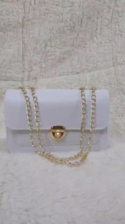 Girls' PU Leather Shoulder Bag – Unique Design, Compact & Stylish Handbag