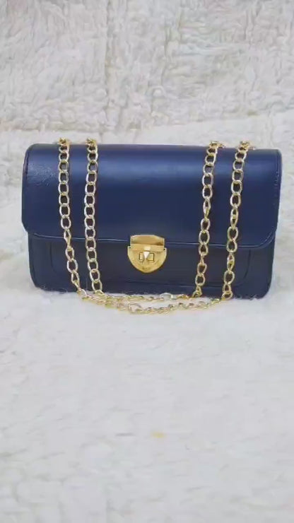 Girls' PU Leather Shoulder Bag – Unique Design, Compact & Stylish Handbag