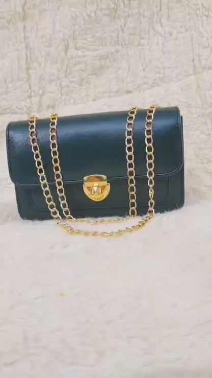 Girls' PU Leather Shoulder Bag – Unique Design, Compact & Stylish Handbag