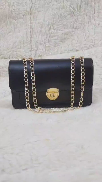 Girls' PU Leather Shoulder Bag – Unique Design, Compact & Stylish Handbag